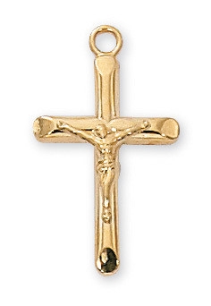 Gold Over Sterling Silver Crucifix J8013