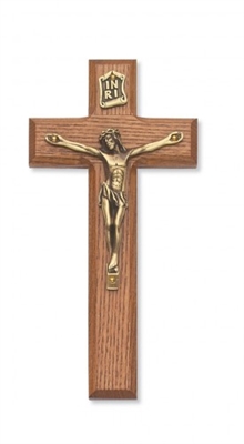7" Stained Walnut Crucifix 79-42476