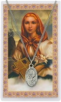 St. Dymphna Prayer Card with Pendant PSD500DY