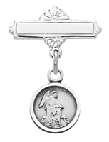 Sterling Silver Guardian Angel Baby Pin 422L