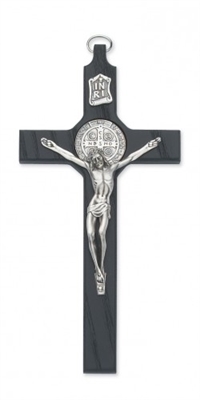 8" Black Saint Benedict Crucifix  79-42649