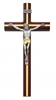 10" Cherry Wood Crucifix with Gold Inlay 79-42656