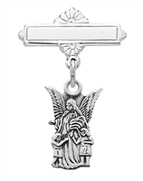 Sterling Silver Guardian Angel Baby Pin 467L
