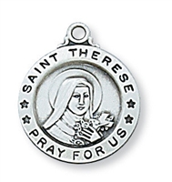 Sterling Silver St. Therese Pendant L700TF