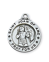 Sterling Silver St. Joan of Arc Pendent L700JOA