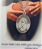 St. Christopher Football Medal with Leather Chain and Prayer Card Set