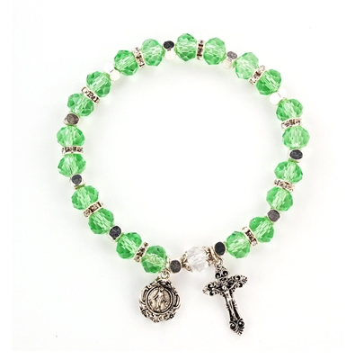 Peridot (August) Birthstone Rosary Bracelet BR814C