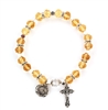Topaz (November) Birthstone Rosary Bracelet BR817C