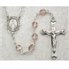 Light Amethyst (June) Birthstone Sterling Silver Rosary 875L-AMF