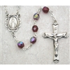 Garnet (January) Birthstone Sterling Silver Rosary 875L-GAF
