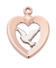 Confirmation Rose Gold Sterling Silver Two-Tone Dove JR787