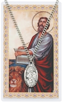 St. Mark Pendant and Prayer Card Set