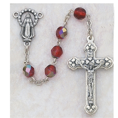 6MM Ruby Rosary 120-RUR
