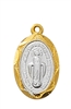 18KT Gold on Sterling Silver Miraculous Medal J802