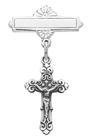 Sterling Silver Crucifix Baby Pin 429L