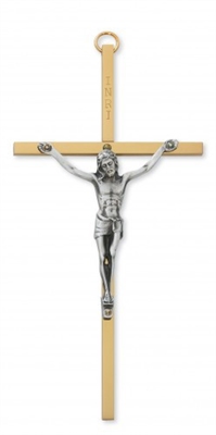 6" Brass Crucifix 80-95