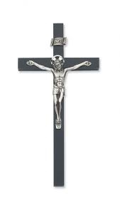 8" Black and Silver Crucifix 80-99