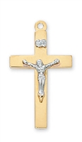 18KT. Gold Over Sterling Silver Crucifix JT9116