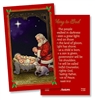 Adoring Santa Christmas Holy Card
