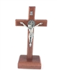 4" Standing Silver Saint Benedict Crucifix W678