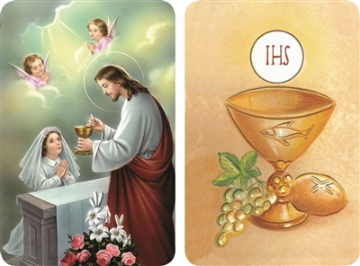 First Communion Girl 2D Holy Card Z23-A57