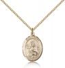 Gold Filled St. John the Apostle Pendant, Gold Filled Lite Curb Chain, Medium Size Catholic Medal, 3/4" x 1/2"