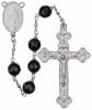 24" Chain-link Rosary with 8mm Black Onyx Beads, R958
