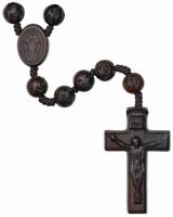 21" Rosary with 10mm Rose Jujube Wood Beads, R3655
