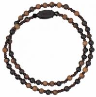 Five Decade Rosary Bracelet with 4mm Jujube Wood Beads, RBS4B