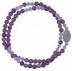 5 Decade Rosary Bracelet with 4mm Amethyst Beads, RBS71