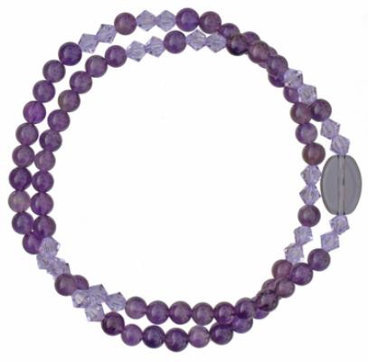 5 Decade Rosary Bracelet with 4mm Amethyst Beads, RBS71