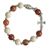 Rosary Bracelet Gemstone Tan/Brown 10mm RBA53