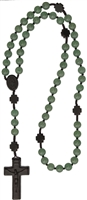 8mm Jade Bead Wood Rosary R4758