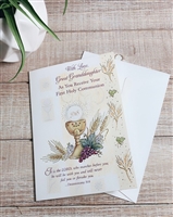 with Love, Great Granddaughter As You Receive Your First Holy Communion Greeting Card 87546