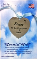 Sister In The Company of Jesus Memorial Pewter Medal FC3003