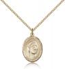 Gold Filled Blessed Teresa of Calcutta Pendant, Gold Filled Lite Curb Chain, Medium Size Catholic Medal, 3/4" x 1/2"
