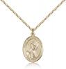Gold Filled St. Edmund Campion Pendant, Gold Filled Lite Curb Chain, Medium Size Catholic Medal, 3/4" x 1/2"