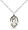 Sterling Silver St. John of Capistrano Pendant, Sterling Silver Lite Curb Chain, Medium Size Catholic Medal, 3/4" x 1/2"