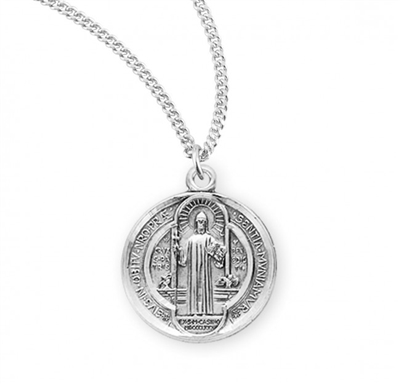 Saint Benedict Round Jubilee Sterling Silver Medal S167918