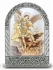 Saint Michael Standing Easel Desk Plaque