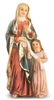 4" ST. ANNE HAND PAINTED SOLID RESIN STATUE 1736-610