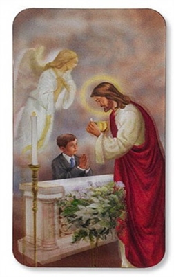 3D Boys First Communion Holy Card RS227