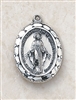 Sterling Silver Miraculous Medal and chain -- 2.3cm Medal -- 18 Chain
