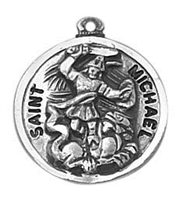 Sterling Patron Saint Michael Medal SS727-39