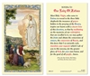 Our Lady of Fatima Holy Card Plastic 800-1127