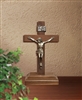 6.5" Standing Walnut Crucifix W04P-ST06