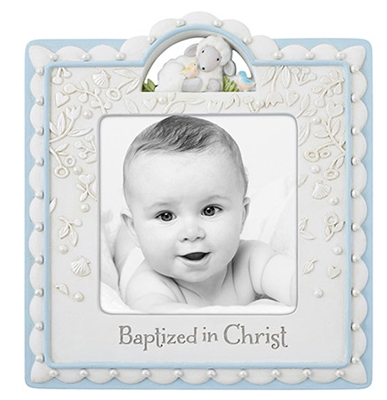 Baptized in Christ Blue Photo Frame D3083