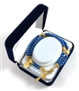 Blue Bead Miraculous Medal Rosary Bracelet