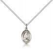 Sterling Silver St. Emily de Vialar Pendant, Sterling Silver Lite Curb Chain, Small Size Catholic Medal, 1/2" x 1/4"