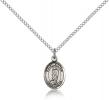 Sterling Silver St. Victor of Marseilles Pendant, Sterling Silver Lite Curb Chain, Small Size Catholic Medal, 1/2" x 1/4"